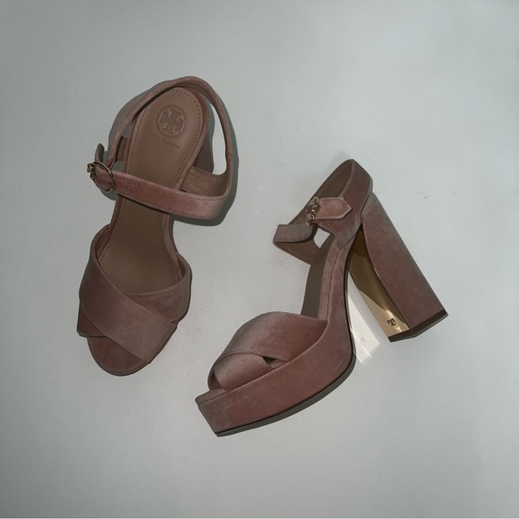 Tory Burch Loretta Velvet Platform Sandal - New In Box- Size 9.5 - Reemoly - Picture 6 of 16